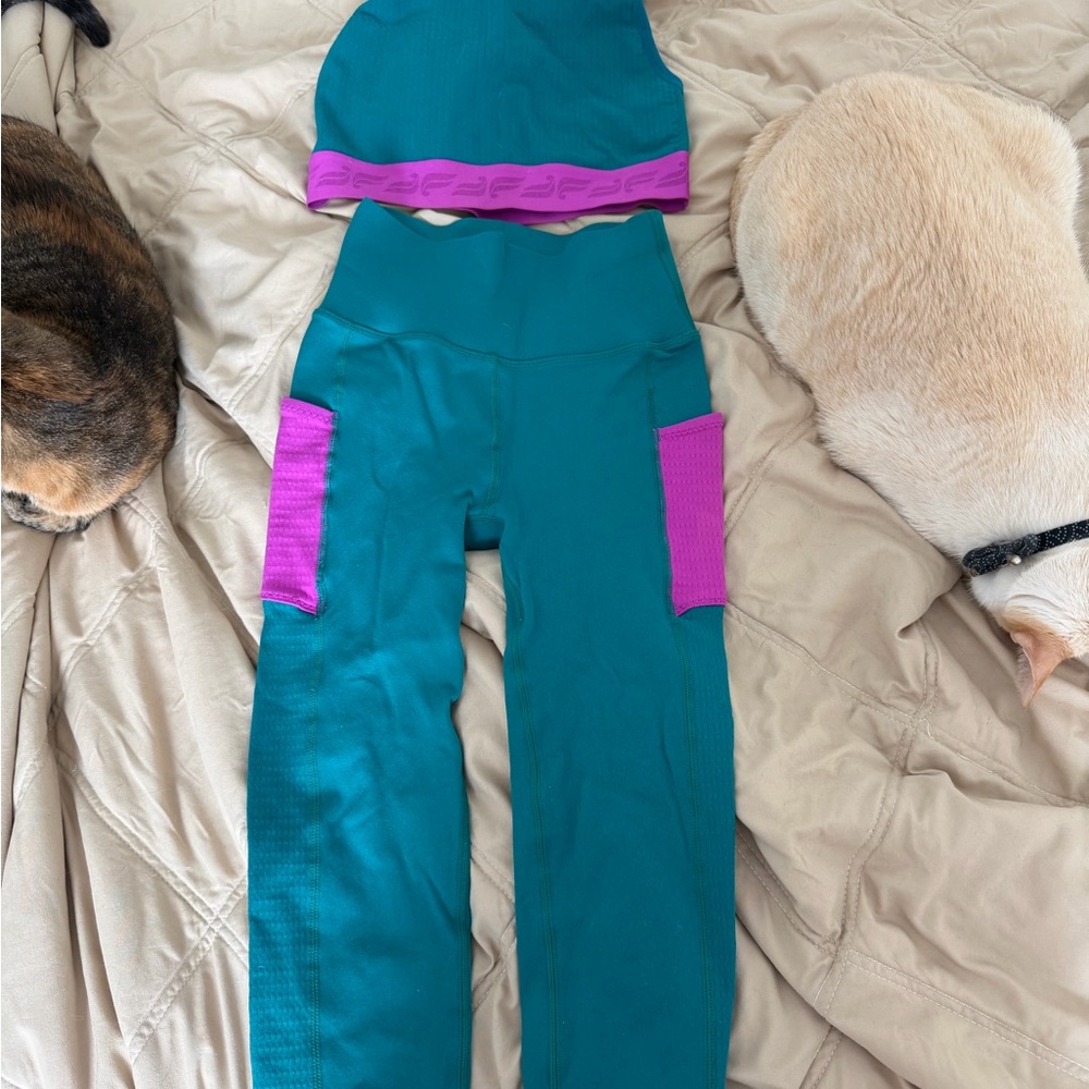 Teal and Purple Activewear Set fabletis